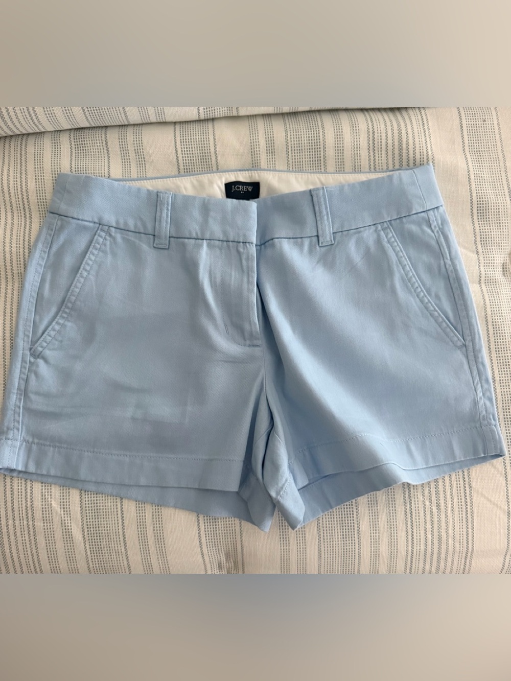 J. Crew Pale Blue Women's Cotton Chino Shorts
